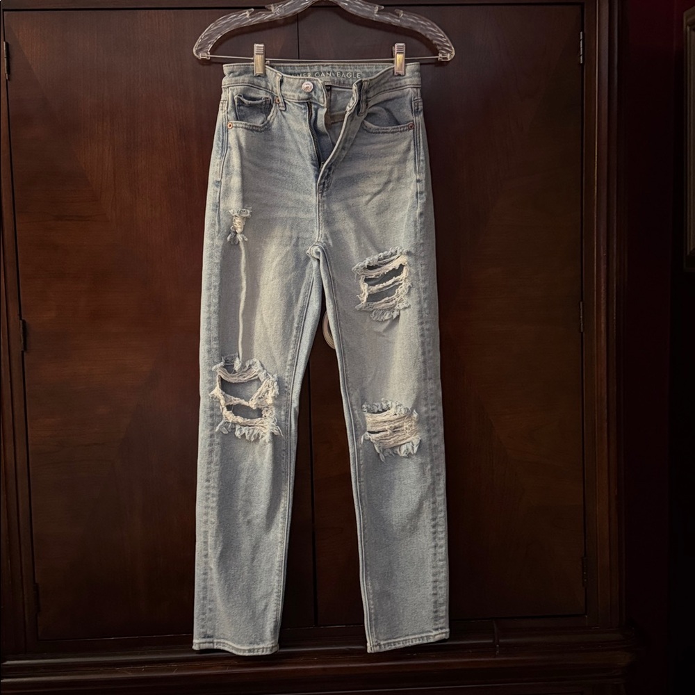 Distressed Light Blue stretch Jeans by American Eagle